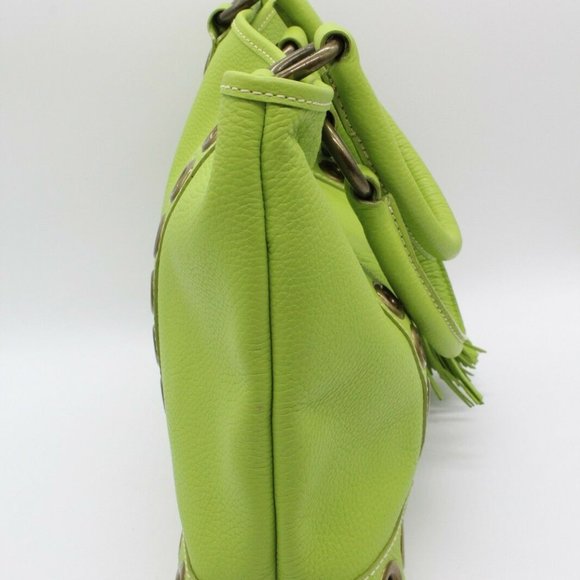 Isabella Fiore Bags | Isabella Fiore Green Fringe Detail Shoulder Bag